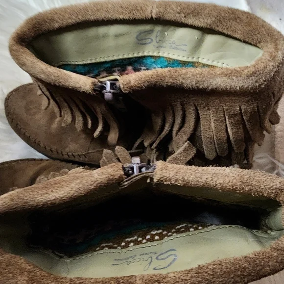 Hippy Western Fringed Booties 7.5 - Picture 2 of 12